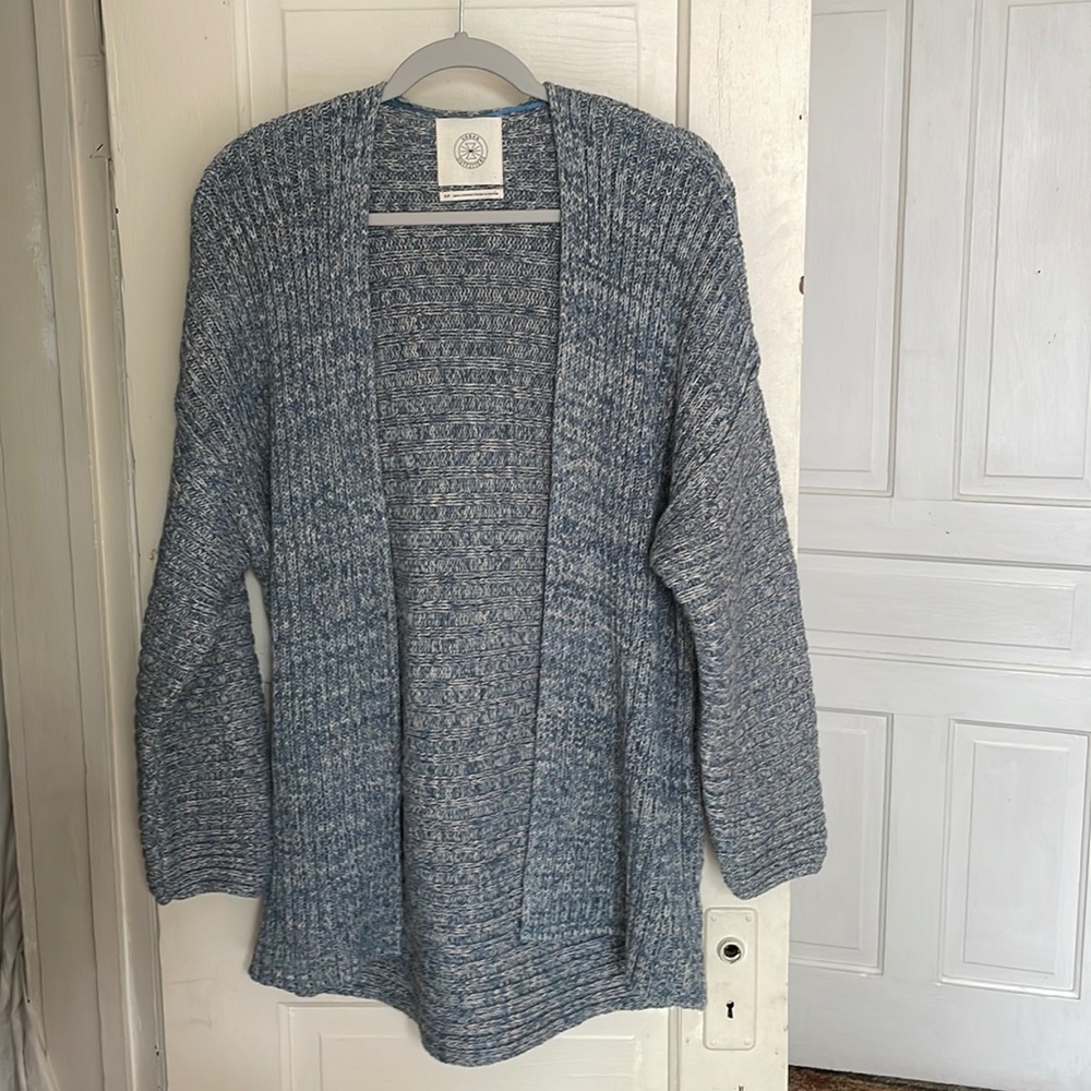 Urban outfitters oversized blue knit cardigan sweater